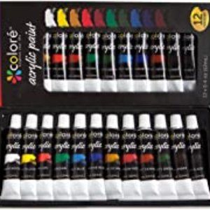 Colore Acrylic Paint Set, Set Of 12